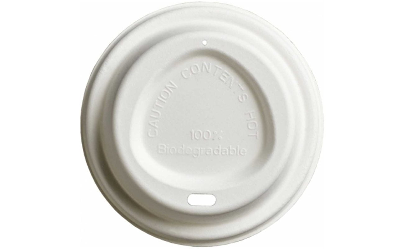 12oz Bagasse Compostable Hot Drink Sip Thru Lids