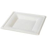 Square Bagasse Eco-Friendly Disposable Plates - 15cm - 500
