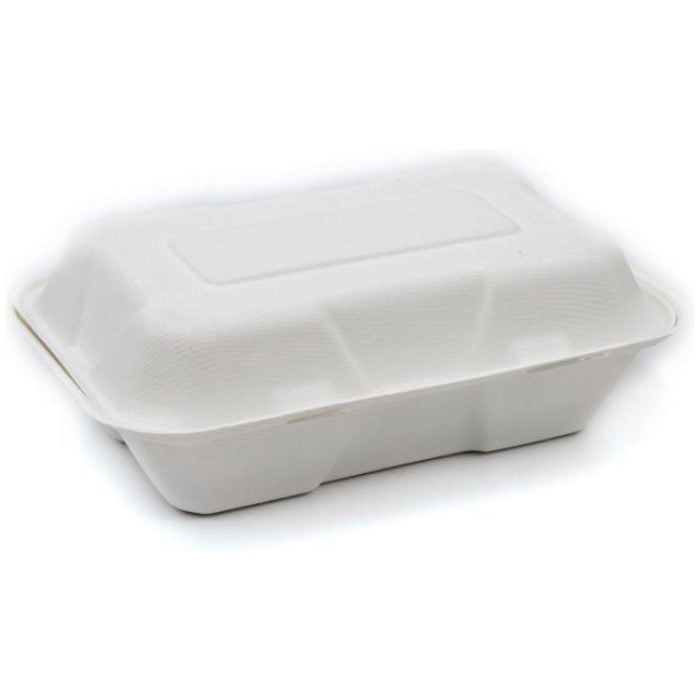 9" x 6" Bagasse Takeaway Lunch Box