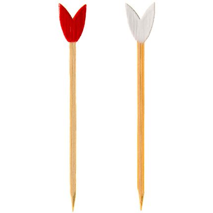 Red Tulip Bamboo Skewers - 90mm