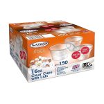 Satco 16oz Round Plastic Pots & Lids