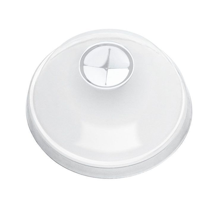 Clear Dome Lid with Cross Hole for Smoothie Cup RPET (98mm)