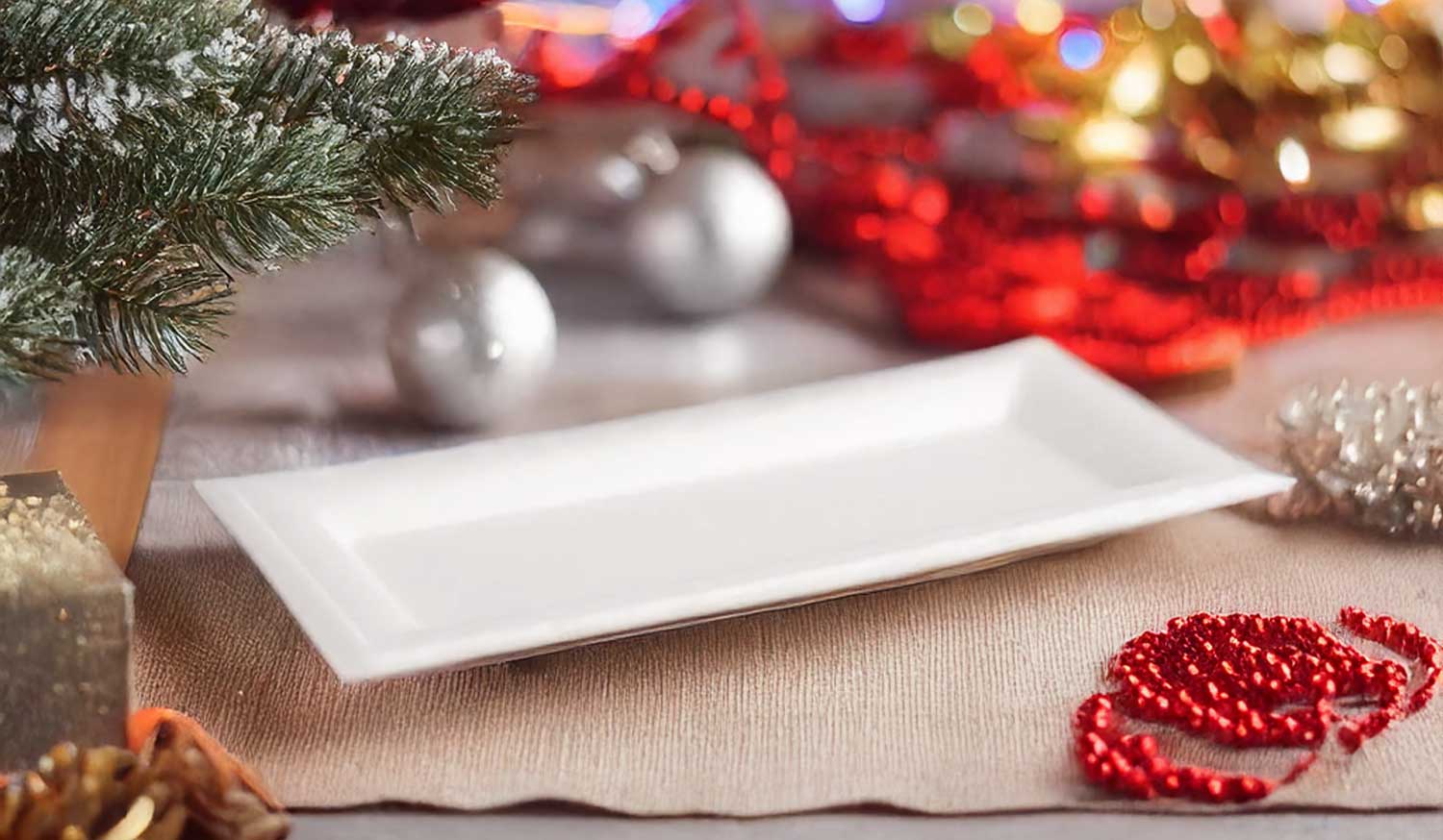 The Perfect Plates for a Festive Christmas Buffet: Bagasse Rectangular Plates